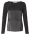 Queen Mum - Zwangerschapsblouse - Longsleeve met zijdeglans - Antraciet (S)