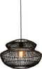 GOOD&MOJO Hanglamp Zanzibar - Rotan Zwart - Ø40x30cm - Modern - Hanglampen Eetkamer, Slaapkamer, Woonkamer