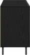 vidaXL - Dressoir - Zwart - Eiken - 100x36x60 - cm - Geperst - Hout