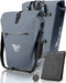 MIVELO Fietstas - Bagagedragertas - Waterdicht 100% PVC-vrij met laptopvak en slot - Jeans-blauw