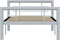 vidaXL Bedframe - Metaal - Lattenbodem - 90x200 cm - Grijs en wit