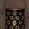 Anna Collection Led sfeer lantaarn - zwart met goud - B12 x H19 cm