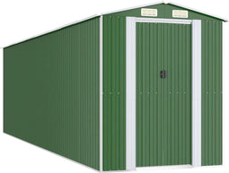 vidaXL - Tuinschuur - 192x689x223 - cm - gegalvaniseerd - staal - groen