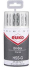RUKO 214225 HSS-G Metaal-spiraalboorset 19-delig DIN 338 Cilinderschacht 1 set(s)