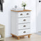 vidaXL - Ladekast - 'ASKIM'Wit - 45,8x40x79 - cm - Massief - Dennenhout