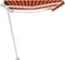 vidaXL - Luifel - handmatig - uittrekbaar - met - LED - 600x350 - cm - oranje - en - bruin