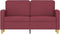 vidaXL - Tweezitsbank - 120 - cm - stof - wijnrood