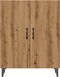 vidaXL - Dressoir - 70x34x90 - cm - bewerkt - hout - artisanaal - eikenkleur