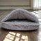 NAPZZZ Cuddle Cave Super Soft - Hondenmand - Eco-leer - 80x60xH20 cm Grijs