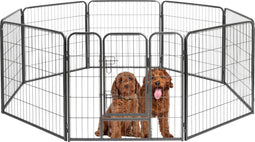 Topmast Premium Puppyren - Puppykennel Antraciet - Hondenren - 80 cm hoog - Voor Puppy's en Honden - Zware kwaliteit