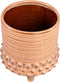 PTMD Ariya Orange Ceramic Dotted Pot On Feet Round L