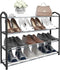 Rootz Schoenenrek - Schoenenorganizer - 4-laags - Grijze metalen buizen