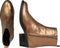PS Poelman Mustang - Dames Cowboy Enkellaarzen - Metallic leer - Bruin Brons