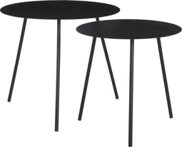Mica Decorations Pontus - Bijzettafel - Ø40 x H40 cm - Zwart Metaal
