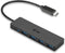 i-tec USB-C Slim - 4-port HUB - 4x USB 3.0 poorten - Zwart