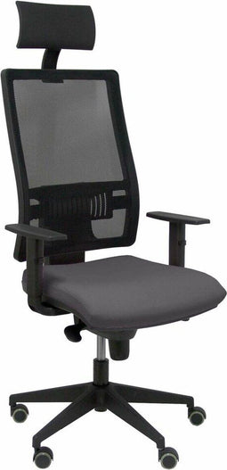Bureaustoel met hoofdsteun P&C Horna Bali Donker grijs