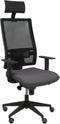 Bureaustoel met hoofdsteun P&C Horna Bali Donker grijs