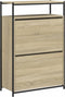 Schoenenkast 75x34x112 cm bewerkt hout sonoma eikenkleurig