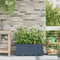Tuinplantbakken Grijs 80 x 40 x 37.5 cm Staal