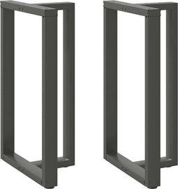 vidaXL - Bartafelpoten - 2 - st - T-vormig - 60x35x(100-101) - cm - staal - antraciet