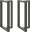 vidaXL - Bartafelpoten - 2 - st - T-vormig - 60x35x(100-101) - cm - staal - antraciet