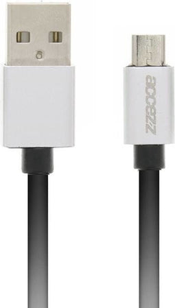 Accezz Kabel - Micro-USB naar USB A Kabel - 1 meter - Oplaadkabel - Zwart