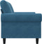 vidaXL - Tweezitsbank - 120 - cm - fluweel - blauw