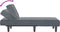 vidaXL - Chaise - longue - fluweel - donkergrijs