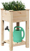 vidaXL - Tuinplantbak - met - Plank - 45x45x76 - cm - in - Massief - Vurenhout