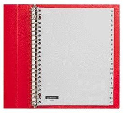 Tabbladen Quantore 23-gaats 20-delig met alfabet grijs PP | 10 stuks