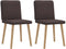 vidaXL - Eetkamerstoelen - 2 - st - stof - donkerbruin