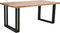feel furniture - 180x90 Eettafel - Massief Boomstamblad Eiken - 5 cm dik -Twin U Frame