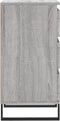 vidaXL - Dressoir - 40x35x70 - cm - bewerkt - hout - grijs - sonoma