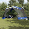 vidaXL - Camping - Muggennet - met - Deuren - Blauw - voor - 10 - Personen - - - Waterdicht