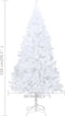 vidaXL - Kunstkerstboom - met - verlichting - en - kerstballen - 150 - cm - PVC - wit