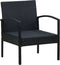 vidaXL - Tuinstoel - met - kussen - poly - rattan - zwart