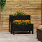 vidaXL - Plantenbak - 84,5x84x75 - cm - massief - grenenhout - zwart