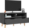 vidaXL - Tv-meubel - 90x40x48,5 - cm - bewerkt - hout - grijs
