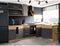 ROCK hoekkast - Lancelot eiken en matera grijs decor melamine - 1 deur - L58 x H72 cm