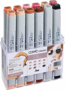 Copic Classic Marker Set 12 Kleuren Huidtinten - Stiften Set 12 Stuks
