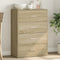 vidaXL - Dressoir - 60x31x84 - cm - bewerkt - hout - sonoma - eikenkleurig