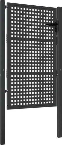 vidaXL - Poort - 105x175 - cm - staal - antracietkleurig