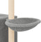 vidaXL - Kattenmeubel - met - sisal - krabpalen - 145 - cm - lichtgrijs