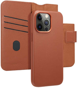 Accezz iPhone 15 Pro Max - Leather Bookcase 2-in-1 MagSafe - Sienna Brown