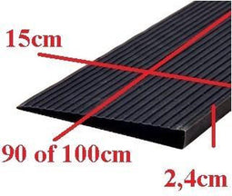 Roege international Drempelhulp 2,4 cm zwart met lijmlaag 150 mm x 1000 mm