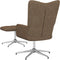 vidaXL Relaxstoel met voetenbank stof taupe