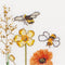 Thea Gouverneur - Borduurpakket met telpatroon en Borduurring - 577A - Voorgesorteerde DMC Garens - Wilde bloemen - Aida - 20 cm x 26 cm - DIY Kit