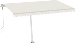 vidaXL - Luifel - vrijstaand - automatisch - 450x300 - cm - crèmekleurig