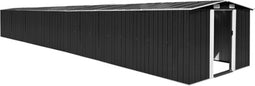 vidaXL - Tuinschuur - 257x990x181 - cm - gegalvaniseerd - staal - antraciet