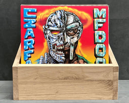 12 Vinyl Records Display - Natural Oak - Add-on